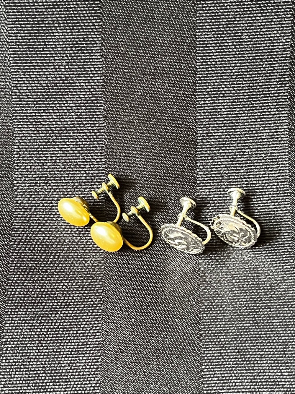 Two Sets of Screw Back Earrings